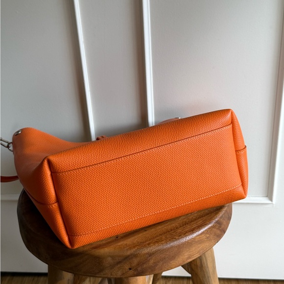 LONGCHAMP - Orange Leather Shoulder Bag - Picture 7 of 7